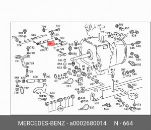 Амортизатор натяжителя ремня приводного A 000 268 00 14 MERCEDES BENZ