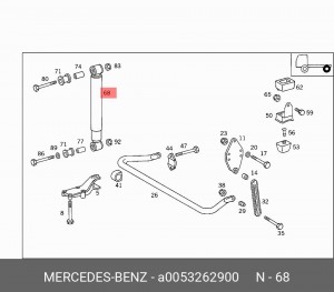 Амортизатор подвески A0053262900 MERCEDES BENZ