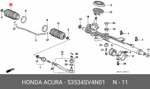 Комплект пылника, рулевое управление 53534SV4N01 HONDA