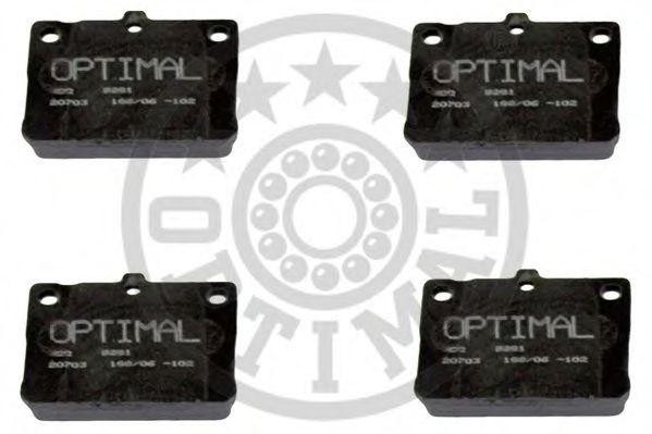 Комплект тормозных колодок, диско 9281 OPTIMAL
