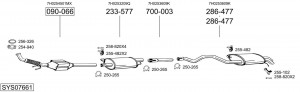 Глушитель выхлопных газов конечный 290143 BOSAL