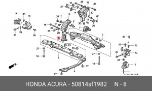 Подвеска, двигатель 50814SF1982 HONDA