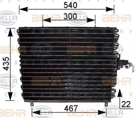 Конденсатор, кондиционер 8FC 351 035-771 HELLA