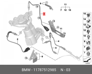 Лямбда-зонд 11 78 7 512 985 BMW