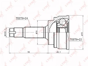 ШРУС CO-7534 LYNXAUTO