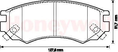 Комплект тормозных колодок, диско 572277B BENDIX JURID