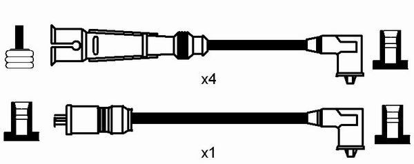 Ккомплект проводов зажигания 2573 NGK NTK