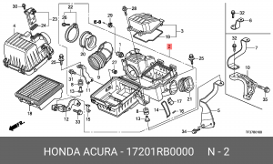 Корпус воздушного фильтра 17201RB0000 HONDA