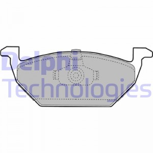 Комплект тормозных колодок, диско LP1104 DELPHI