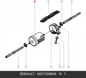 Топливный фильтр 6001538846 RENAULT