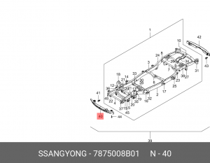 Усилитель бампера 7875008B01 SSANG YONG