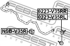 Стойка стабилизатора 0223-V35RR FEBEST