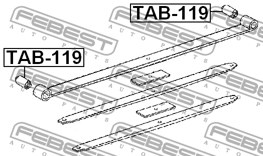 Сайлентблок - втулка рессоры TAB-119 FEBEST