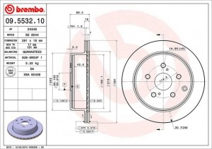 Тормозной диск 09.5532.10 BREMBO