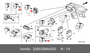 Лампа 35853SMA003 HONDA