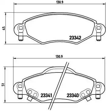 Комплект тормозных колодок, диско P83053 BREMBO