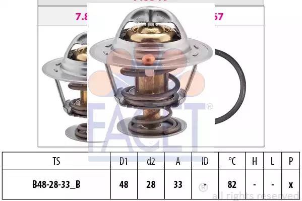 Термостат, охлаждающая жидкость 7.8319S FACET