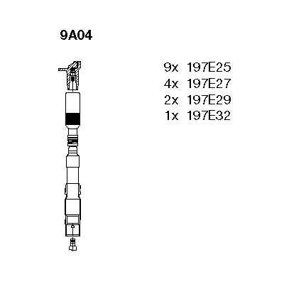 Ккомплект проводов зажигания 9A04 BREMI