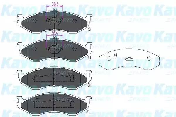 Комплект тормозных колодок, диско BP-4017 KAVO PARTS