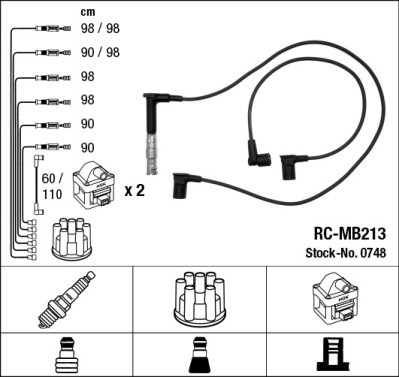 Ккомплект проводов зажигания RCMB213 NGK NTK