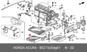 Испаритель, кондиционер 80215S5DG01 HONDA