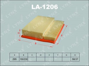 Фильтр воздушный LA-1206 LYNXAUTO