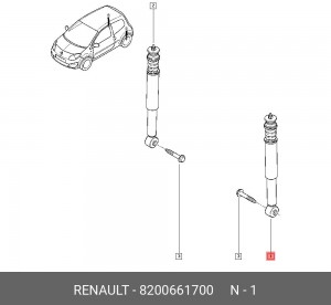 Амортизатор подвески 8200661700 RENAULT
