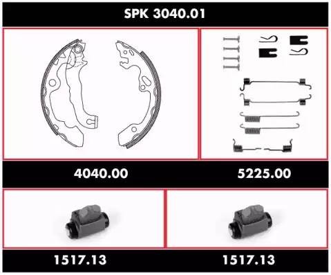 Комплект тормозных колодок SPK304001 REMSA