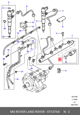 Ремкомплект, система common-rail STC4768 MG ROVER LAND ROVER
