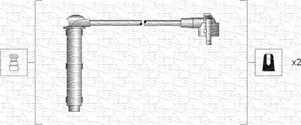 Ккомплект проводов зажигания 941318111127 MAGNETI MARELLI