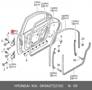 Деталь 0K9A072210C HYUNDAI KIA