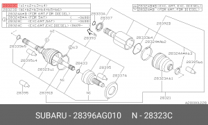 Пыльник ШРУСа 28396-AG010 SUBARU