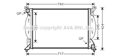 Радиатор охлаждения ДВС AI2203 AVA