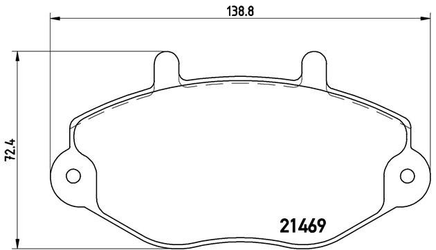 Комплект тормозных колодок, диско P24033 BREMBO