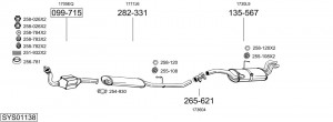 Глушитель выхлопных газов конечный 290141 BOSAL
