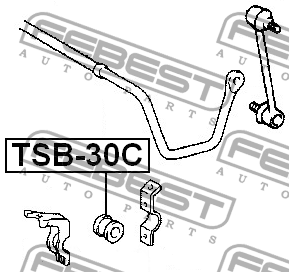 Втулка стабилизатора TSB-30C FEBEST