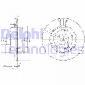 Тормозной диск BG2397 DELPHI