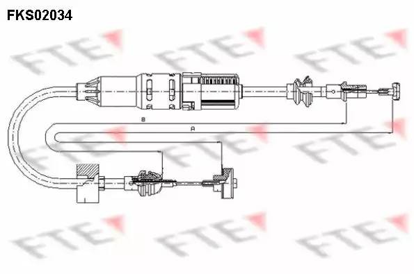 Трос, управление сцеплением FKS02034 FTE