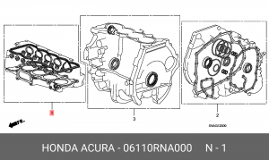 Комплект прокладок, головка цилиндра 06110RNA000 HONDA