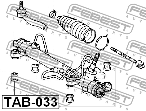 Рейка рулевая TAB-033 FEBEST