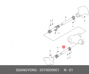 Вал карданный 3310009001 SSANG YONG
