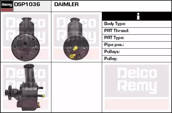 Гидравлический насос, рулевое управление DSP1036 DELCO REMY