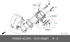 Прокладка, выпускной трубопровод 16431RBBJ01 HONDA