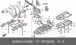 Деталь 17115P5A004 HONDA