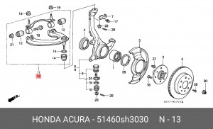 Рычаг независимой подвески колеса, подвеска колеса 51460SH3030 HONDA