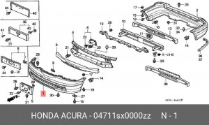 Бампер передний 04711SX0000ZZ HONDA