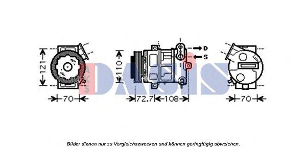 Компрессор, кондиционер 851555N AKS DASIS