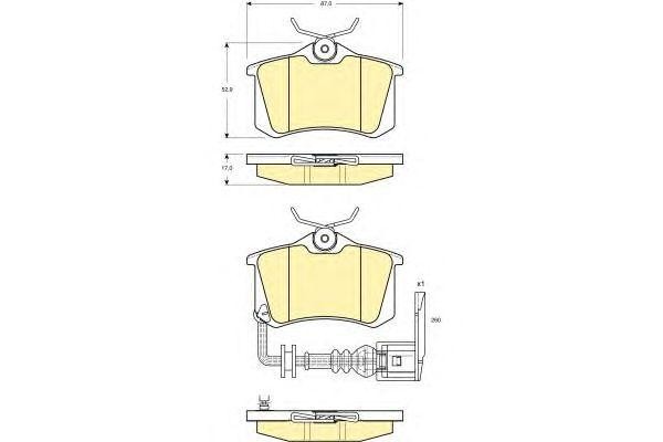 Комплект тормозных колодок, диско 6114751 GIRLING