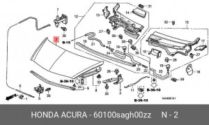 Капот 60100SAGH00ZZ HONDA
