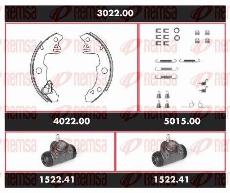 Комплект тормозных колодок SPK302200 REMSA